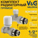 Комплект клапана на радиатор прямой V&G Valogin VG-601101-VG-602101 1/2" ВР-НР