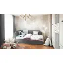 Кровать Costa Джуниор 130x100x213 см правый угол велюр цвет серый