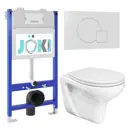 Комплект Инсталляция JK03351 Кнопка JK024540WM белый Flumen JK9011046 унитаз белый