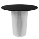Кухонный стол круглый Genglass Trubis GGT-03-3-2-L-80 80x75x80 см ЛДСП цвет белый