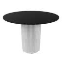 Кухонный стол круглый Genglass Trubis GGT-03-3-2-L-100 100x75x100 см ЛДСП цвет белый