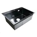 Мойка для кухни врезная с коландером Santrek SANTREK AQUA D7048HB 70x48 см глубина чаши 22 см нержавеющая сталь цвет черный