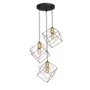 Люстра подвесная Vitaluce V4943-1/3S, 9 м², цвет черный