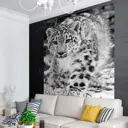 Бумажные фотообои бесшовные 3D Verol Снежный барс 3.1 м2. 200x155 см.. плотность 115 г/м