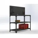 Стол-верстак Metalex 111750 950х1800х500 мм, максимальная нагрузка до 260 кг, с комплектом аксессуаров