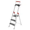 Стремянка алюминиевая Hailo 8050-307, 3 ступени, максимальная нагрузка 150 кг