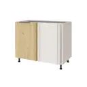 Кухонный модуль напольный угловой Beneli COLOR Дуб дикий/Белый 110х57.6х82 см 1шт.