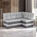 Диван кухонный Трия Оскар 149 x 82 x 105 см цвет микровелюр wellmart silver/graphite