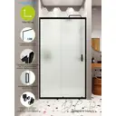 Душевая дверь Domani-spa DS04DCb110L0M00.Gt-Black 110см эффект стекла матовый раздвижной
