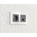 Рамка для розеток и выключателей Ambrella volt Alfa Qubi AF250104 4 поста цвет белый глянец