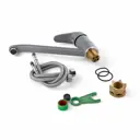 Смеситель для кухни Diadonna D88-449124GY 10.5 см поворотный излив цвет серый