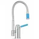 Смеситель для кухни Potato P40233-12 15 см гибкий излив цвет голубой