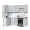 Кухонный гарнитур Kameol Франция УТ000588940 230x217x130 см ЛДСП цвет серый