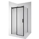 Душевая перегородка Ambassador 19021201HB-90HB 90x200см черный профиль