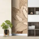 Фотообои флизелиновые Urban Style Пион бежево-коричневый UST1828, 100x270 см
