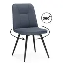 Стул Woodville Texas 3 46x86x57 см ткань цвет синий/черный