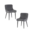 Комплект кухонных стульев 2 шт Dobrin Richard lml-8202 52.5x52x63 см велюр цвет темно-серый