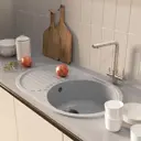 Мойка для кухни Mixline NL-TM16 89x53 см глубина чаши 180 см искусственный камень цвет серый