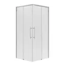 Душевой уголок Niagara Nova NG-6628-34 квадрат 80x80см хромированный профиль эффект стекла прозрачный