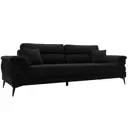 Диван Лига диванов Лига-023 260x96x97 см вельвет цвет черный