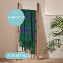 Плед Moroshka Shangri La 913-202-02 150x120 см шерсть цвет синий, зеленый