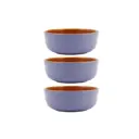 Миска 600 мл Colorlife Ломоносовская керамика круг Керамика цвет сиреневый 3 шт