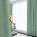 Комплект штор на шторной ленте Юмарт 580x305 см цвет светло-зеленый, нежная мята