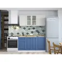 Кухонный гарнитур Эра Хозяюшка 175545 150x207x60 см ЛДСП цвет белый, синий