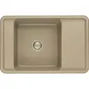 Мойка для кухни Aquaton Беллис 78x51 см глубина чаши 232 см искусственный камень цвет светло-коричневый