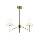 Люстра на штанге Ambrella Light High Ambr_lh57131 3 лампы 10 м² цвет белый матовый/латунь