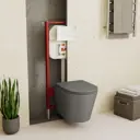 Комплект BAUEDGE NEO45700-BK0002DG-Q00010 6 в 1: инсталляция 45, унитаз безободковый Nimb, сиденье дюропласт, кнопка Dream, белая
