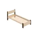Кровать Solarius Мишка орто основание mkr-obiv-rs3-ven80-200-orto 90 x 80 x 210 см дерево цвет бежевый/венге