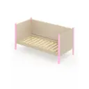 Кровать Solarius Тахта реечное основание tahta-obiv-spin-beg90-180roz 100 x 101 x 190 см дерево цвет бежевый/розовый