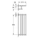 Полотенцедержатель Grohe Essentials Cube 40512001 прямой латунь цвет хром