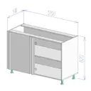 Мебель для кухни 03.02.13.С Fabrikka 120x82x51 см Товар без фасада цвет товар без фасада
