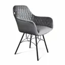 Стул Sheffilton 2897345401 58x84.5x61 см велюр цвет Серый