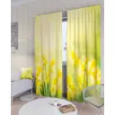 Комплект штор Helga Базовая коллекция HH900409 на шторной ленте 260x150 см цвет желтый, зеленый