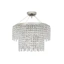 Люстра подвесная Arti lampadari Milano Al_milano_e_1.5.d50.522_nk 8 ламп 17.8 м² цвет прозрачный/никель