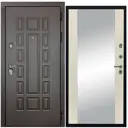 Входная дверь Diva STR МХ-53 205x86см правый цвет Д15 софт шампань/венге с зеркалом