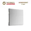 Клавиша для выключателя перекрестного Werkel W1119065 цвет серебряный матовый 3 шт.