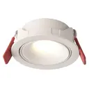 Светильник точечный встраиваемый светодиодный Wertmark Dorsum Wtd.o08.000.40.12 под отверстие 9.5 мм 12 Вт нейтральный белый свет цвет белый