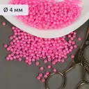 Бусины MAGIC 4 HOBBY круглые перламутр 4мм цв.096 яр.розовый уп.500г (15000шт) БУС.MH.КР.04.096.02