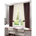 Тюль Colore caldo 6034/КофеСлонКость на шторной ленте 180x570 см цвет коричневый