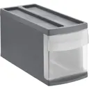 Корзина для хранения в ванной комнате Rotho Systemix 17x20.30x39.50см цвет серый, серебристый