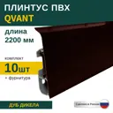 Плинтус напольный Grace Qvant Q05 Дикела 76х21х2200 мм 10 шт с фурнитурой