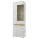 Шкаф-витрина 68x204.5 см Катания Beneli правый ламинированная древесина цвет белый/дуб небраска