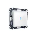 Выключатель проходной встраиваемый Ambrella volt Альфа MA102040 1 клавиша с подсветкой 10000K цвет белый глянец