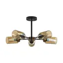 Люстра на штанге Lumion Dallin 5640/5c 5 ламп 8 м² цвет черный матовый