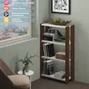 Стеллаж с полками Мэрдэс СТЛН-110 65x110x30 см нагрузка до 20 кг ЛДСП цвет венге/карамель