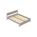 Кровать Solarius Мишка орто основание 190x80x210см дерево цвет светло-серый/платиновый